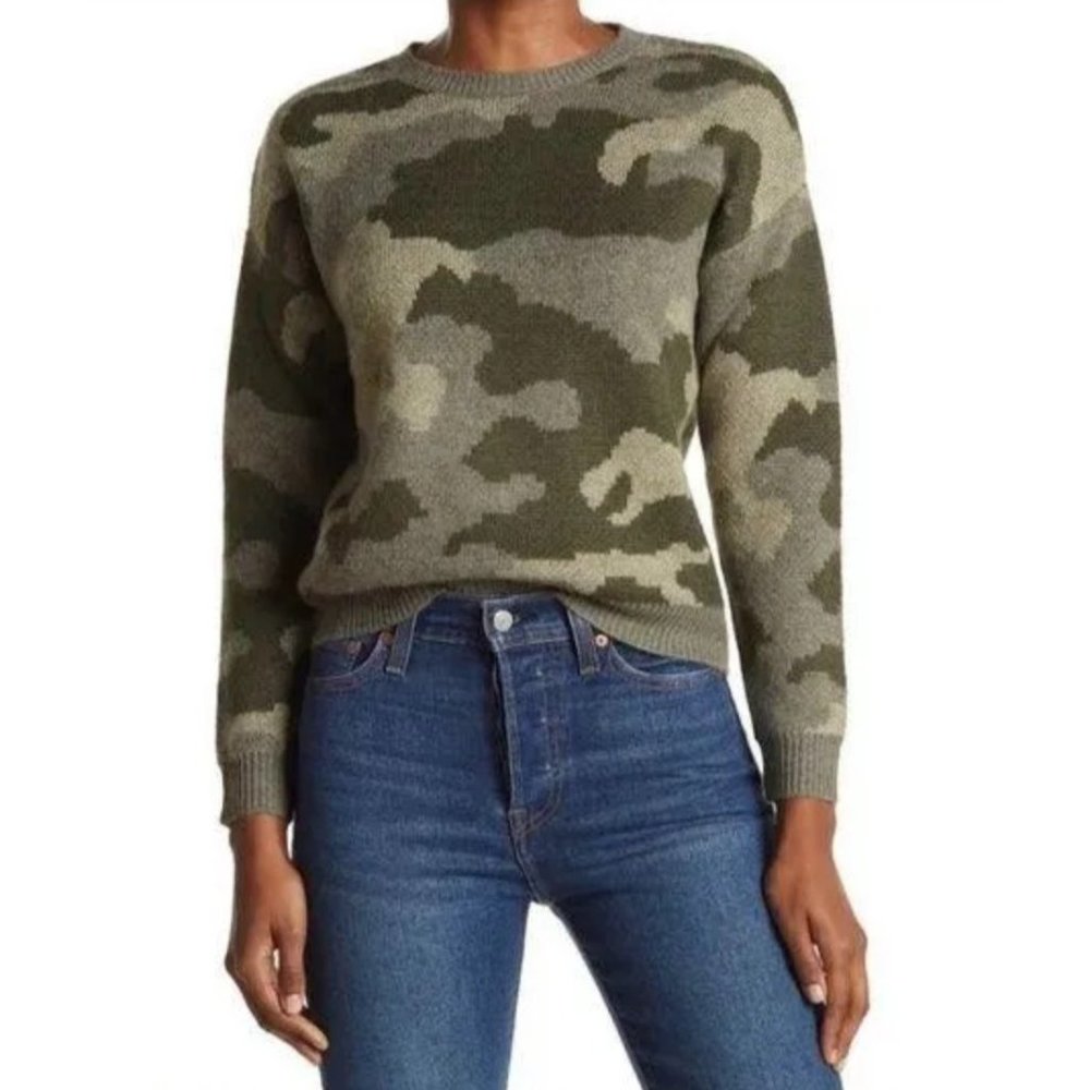 Lucky Brand pullover crewneck sweater long sleeves size XL wool blend